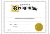 Download Free New Certificate Of Recognition Template In Blank Award Certificate Templates Word