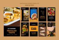 Download Mexican Restaurant Instagram Stories Template For Throughout Mexican Menu Template Free Download