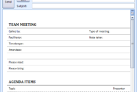 Download Ms Office Meeting Agenda For E Mail (Informal For Agenda Template Word 2007