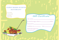 Eat N Share Restaurant Gift Certificate Template | Gift Pertaining To Simple Restaurant Gift Certificates Printable