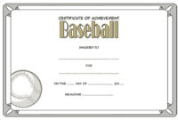 Editable Baseball Award Certificates [9+ Sporty Designs Free] Within Amazing Table Tennis Certificate Templates Editable