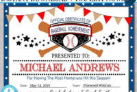 Editable Baseball Award Certificates Within 7 Free Printable Softball Certificate Templates