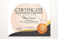 Editable Basketball Certificate Template Sport Certificate In Baseball Award Certificate Template