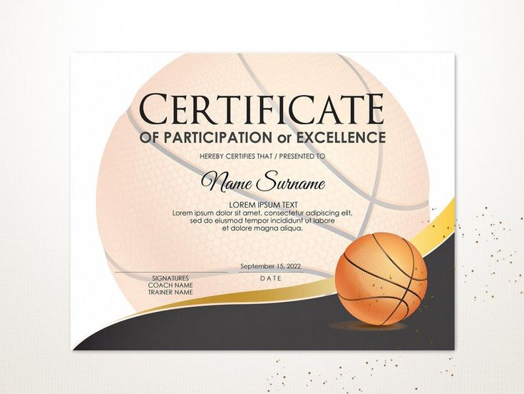 Editable Basketball Certificate Template Sport Certificate Inside 7 Free Printable Softball Certificate Templates