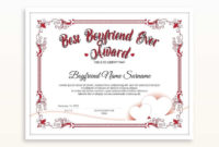 Editable Best Boyfriend Ever Award Template, Valentines Regarding Best Girlfriend Certificate Template
