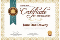 Editable Certificate Of Appreciation Template In Free Netball Achievement Certificate Editable Templates