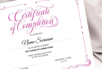 Editable Certificate Of Completion, Beauty Training With Regard To Fresh Completion Certificate Editable