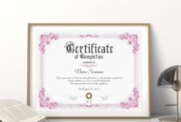 Editable Certificate Of Completion Template Printable With Regard To Completion Certificate Editable