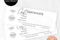 Editable Gift Certificate Template Simple Elegant Add Own Regarding Fascinating Elegant Gift Certificate Template