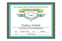 Editable Pdf Sports Team Football Certificate Award Pertaining To Football Certificate Template
