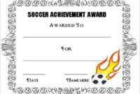 Editable Soccer Award Certificate Templates || Free For Soccer Certificate Template
