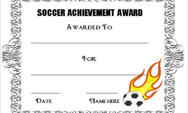 Editable Soccer Award Certificate Templates || Free For Soccer Certificate Template