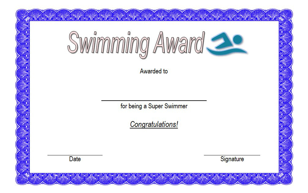 Editable Swimming Certificate Template Free: 10+ Ideas Pertaining To New Swimming Certificate Templates Free