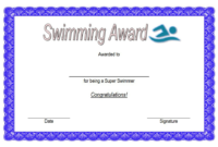 Editable Swimming Certificate Template Free: 10+ Ideas With Regard To Swimming Certificate Template