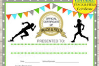 Editable Track & Field Award Certificates, Instant In Athletic Award Certificate Template