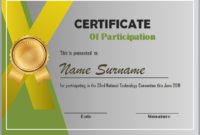Editable Word Certificate Of Participation Template Throughout Fascinating Sample Certificate Of Participation Template
