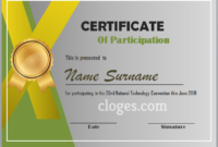 Editable Word Certificate Of Participation Template Within Fantastic Certificate Of Participation Template Word