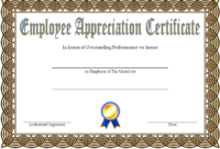 Employee Appreciation Certificate Template 1; Employee Pertaining To Fresh Employee Certificate Of Service Template