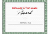 Employee Certificates Use Iclicknprint Certificate Templates For Employee Of The Month Certificate Template