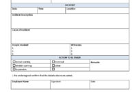 Employee Incident Report Template | Templates At With Security Incident Log Template