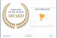 Employee Of The Month Award In 2020 | Awards Certificates For Employee Of The Month Certificate Template Word