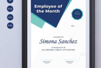 Employee Of The Month Certificate Template #68043 In 2020 Pertaining To Employee Certificate Template Free 7 Best Designs