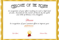 Employee Of The Month Recognition Quotes Maggiemployee With Regard To Amazing Employee Of The Month Certificate Template Word