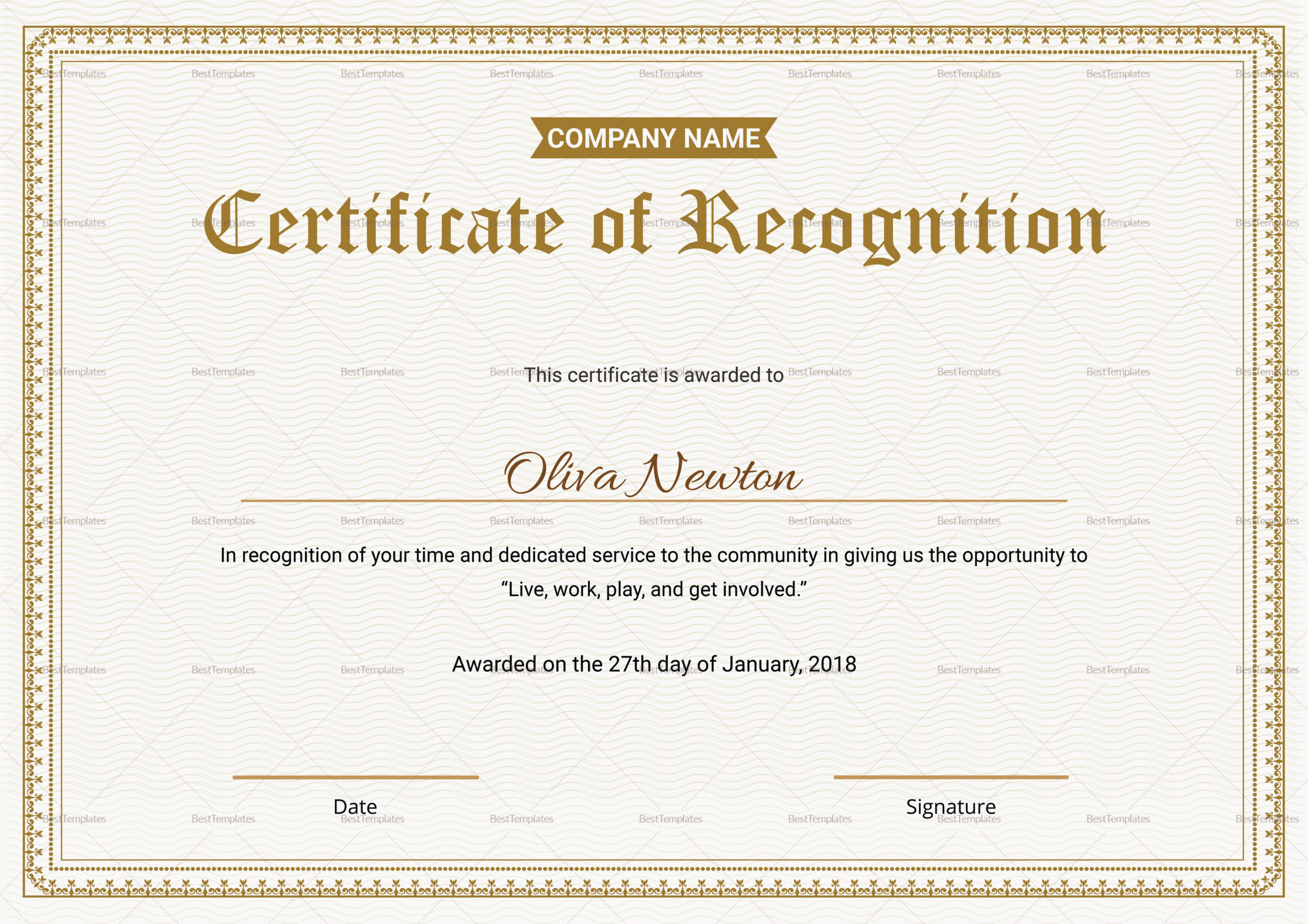 Employee Recognition Certificates Templates Calep In Fresh Employee Certificate Of Service Template