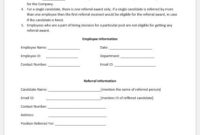 Employee Referral Form Template Ms Word | Microsoft Word Pertaining To Referral Certificate Template