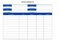 Employee Training Plan Template |Business In A Box™ Throughout Employee Training Agenda Template