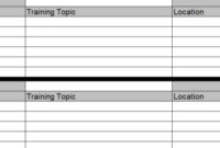 Employee Training Schedule Template In Ms Excel Intended For Employee Training Agenda Template