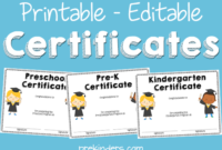 End Of Year Activities + Certificates Prekinders Pertaining To Kindergarten Graduation Certificates To Print Free