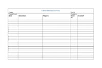 Equipment Maintenance Log Template Excel | Akademiexcel Throughout Machine Maintenance Log Template