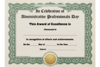 Excellence Award Certificate Template In Celebration Of Pertaining To Fascinating Award Of Excellence Certificate Template