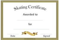 Fee Editable Skating Award Certificate | Instant Download With Table Tennis Certificate Template Free