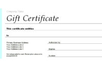 Fillable Gift Certificate Template Free Great Sample Intended For Donation Certificate Template Free 14 Awards