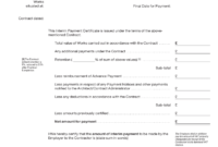 Fillable Online Interim Payment Certificate (.Pdf) Riba Regarding Construction Payment Certificate Template