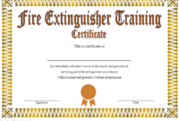 Fire Extinguisher Training Certificate Template Free [7 Intended For Dog Training Certificate Template Free 7 Best