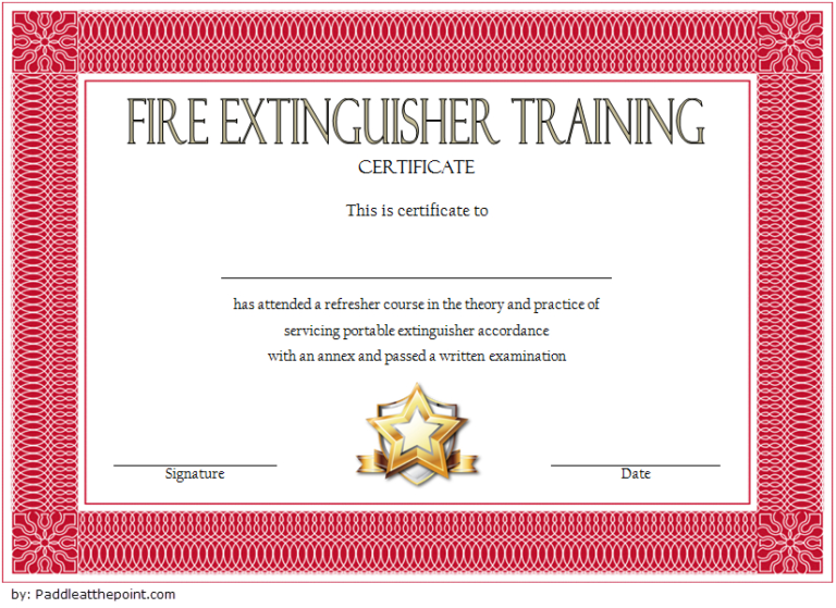 Awesome Firefighter Certificate Template – Thevanitydiaries