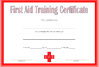 First Aid Certificate Template Free [7+ Greatest Choices] Pertaining To Certificate Of Cooking 7 Template Choices Free