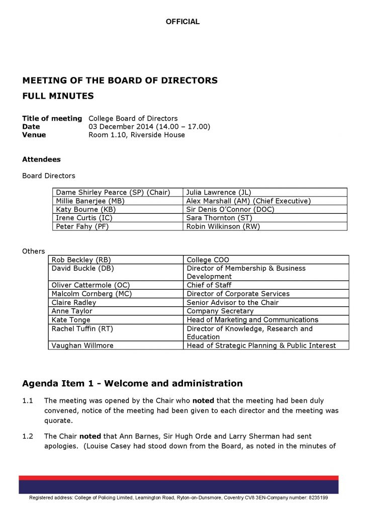 First Board Of Directors Meeting Agenda Sample Pdf Regarding Board Of Directors Agenda Template