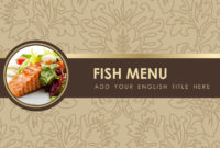Fish Restaurant Menu Templates Ppt Presentation With Regard To Powerpoint Restaurant Menu Template