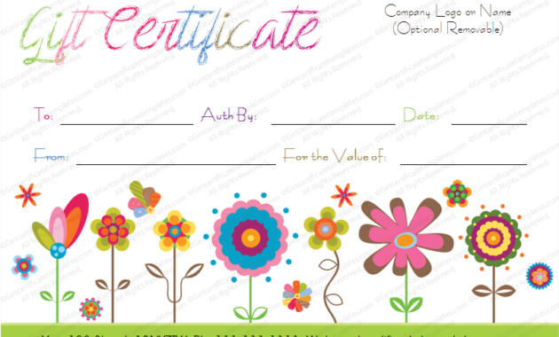 Flowers Gift Certificate Template | Christmas Gift With Regard To Simple Happy New Year Certificate Template Free 2019 Ideas