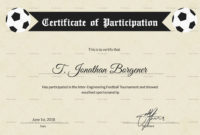 Football Certificate Of Participation Calep.midnightpig For Fantastic Certificate Of Participation Template Word