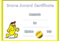 For The Bravest Students Only | Bravery Awards Regarding Bravery Certificate Templates