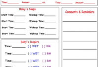 Forms And Docs For Home Health Care Daily Log Template