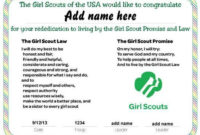 Found On Bing From Justbcause | Girl Scout Law, Girl Intended For Girl Scout Parent Meeting Agenda Template