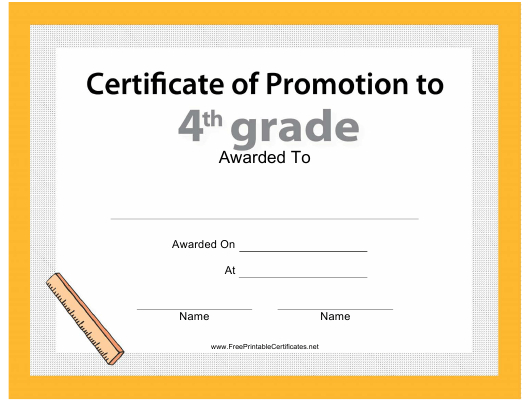 Free Grade Promotion Certificate Template Printable – Thevanitydiaries