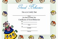 Free 13+ Certificate Templates For Kids In Psd | Ms Word With Fascinating Good Behaviour Certificate Template 7 Kids Awards