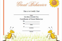 Free 13+ Certificate Templates For Kids In Psd | Ms Word Within Good Behaviour Certificate Editable Templates